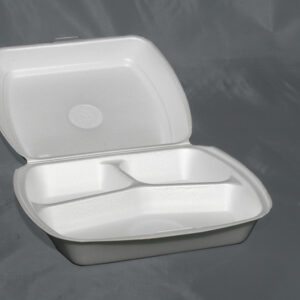 Menuebox 3-geteilt 240 x 195 x 72 mm weiß XPS, hitzebeständig bis 90°C