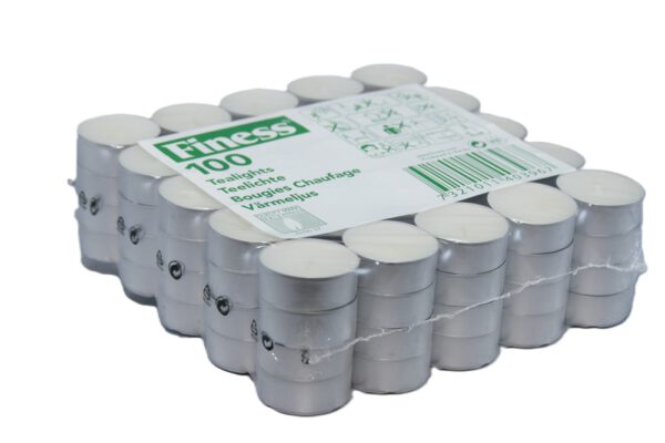 PapStar Teelichter Ø 39 x 17,5 mm  6,5 h weiß