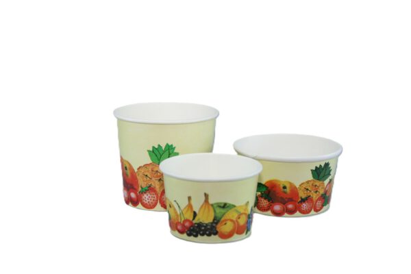 Eisbecher-Hartpapier 250 ml Ø 8,1 x 6,8 cm "Früchte" – Bild 2