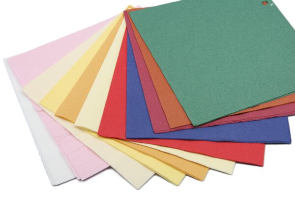 Zelltuchservietten 24 x 24 cm 1/4 F 3-lg. diverse Farben