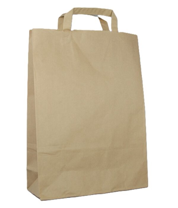 Papiertragetaschen braun 26+17x25 cm kraft 70g