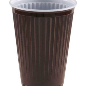 Automatenbecher 0,18 l braun/weiß