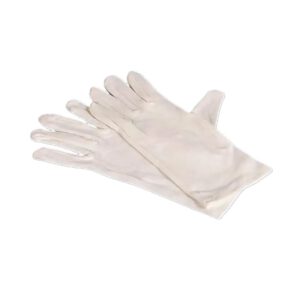 Baumwollhandschuhe Gr. L, gebleicht 24 cm
