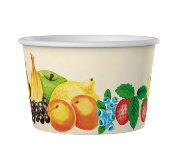 Eisbecher-Hartpapier 250 ml Ø 8,1 x 6,8 cm "Früchte"