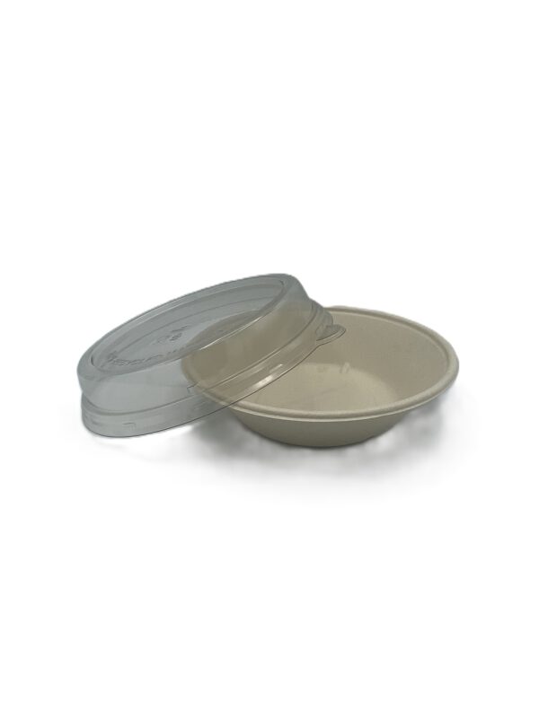 Bagasse Salatschalen 1000 ml braun Ø 19,4 x 6 cm – Bild 2