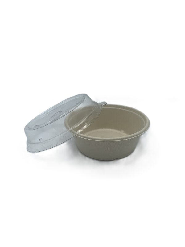 Bagasse Salatschalen  600 ml braun Ø 15,4  x 5,6 cm – Bild 2