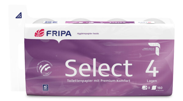 Fripa Toilettenpapier 4-lg. "Select" 160 Blatt 100% Zellstoff