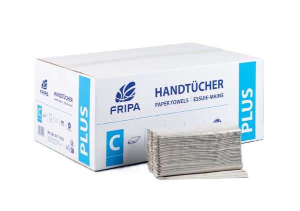 Fripa Einmalhandtücher 25 x 23 cm naturell Plus, recyclingqualität