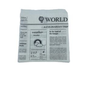 Hamburger-/Snacktasche 15 x 16 cm Newspaper 2-seitig offen
