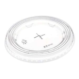 Flach-Deckel mit Kreuzschlitz transparent, Ø 95 mm