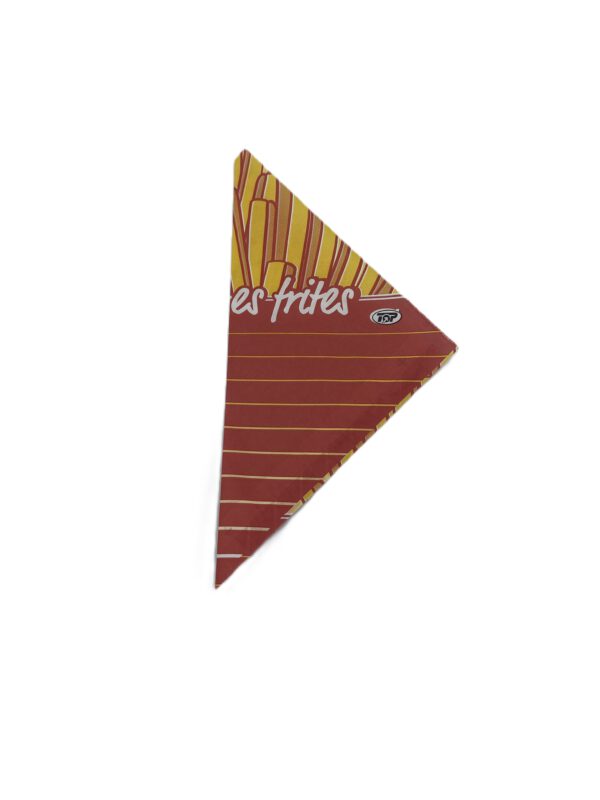 Spitztüten rot "Pommes-Frites"  17 cm hoch (100 g) – Bild 2