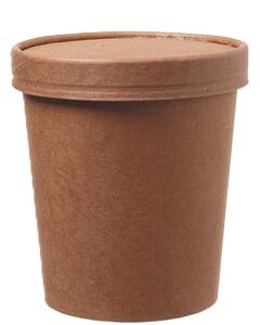 Deckel Karton f. Suppenbecher 480 ml braun