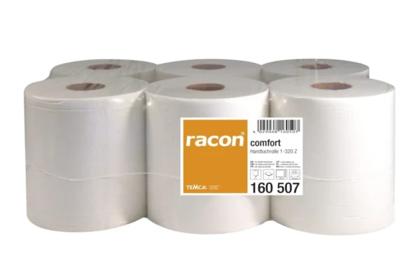 Zellstoff Tissue Handtuchrollen 1-lg., 20cm breit 320m Innenabrollung, unperforiert
