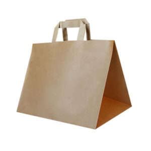 Papiertragetaschen Kraft braun 32+22x27 cm 80 g