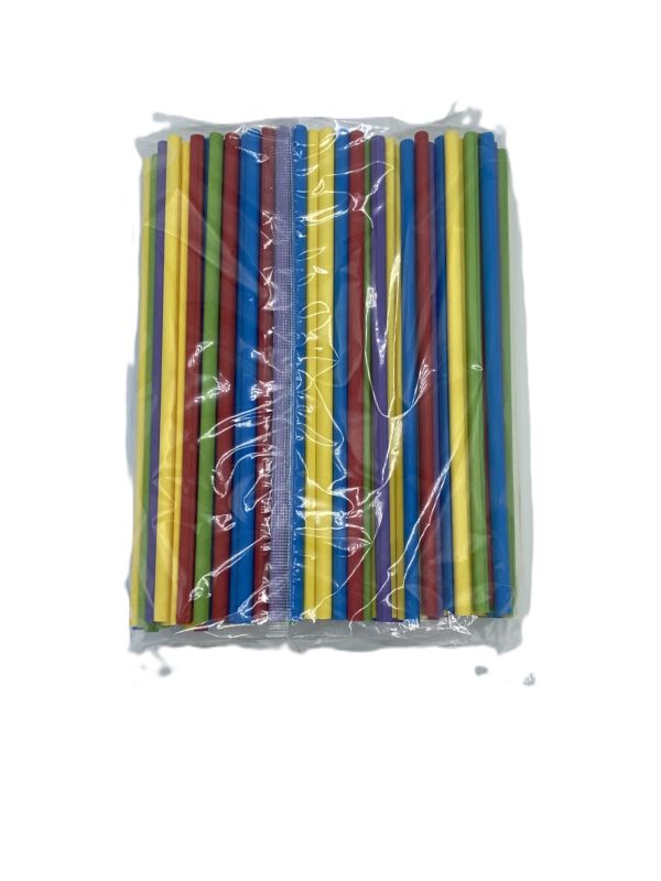 Papiertrinkhalme Ø 7 x 230 mm bunt