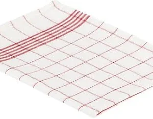 Geschirrtuch Baumwolle 50 x 70 cm rot/weiß