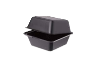 Mehrweg Hamburger-Box 640 ml schwarz