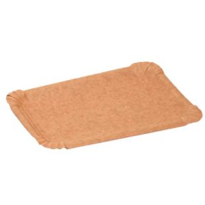 Pappteller 10 x 16 cm braun