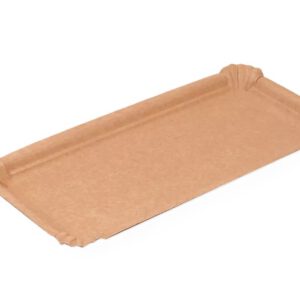 Pappteller 13 x 20 cm braun