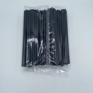 Papiertrinkhalme Ø 7 x 230 mm schwarz